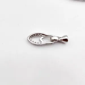 Accessoire de bijoux DIY fermoir ovale en zircon pour colliers de perles, connecteur en cuivre.