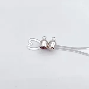 Silver magnetic clasps for necklaces and bracelets, secure jewelry making findings.