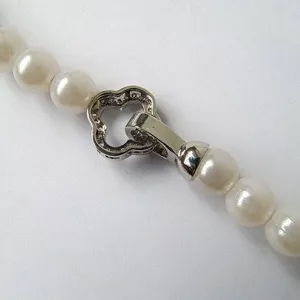 Kleeblatt Perlen Halskette Verschluss DIY Schmuck Zubehoer Stecker Ersatzteil Stueck