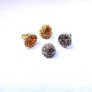 Detailed view of DIY jewelry clasps, gold and silver pearl necklace connectors.