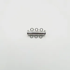 Stainless steel multi strand tube clasp for DIY pearl necklace bracelet jewelry making