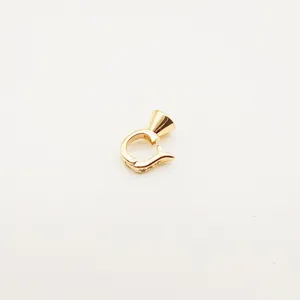 Detail view of gold plated copper multi-functional DIY jewelry connector clasp and buckle.