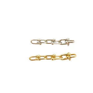 DIY Vergoldet Versilbert U-Form Ketten Verbindungsschluss Schmuck Zubehör Für Halskette