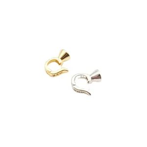 DIY jewelry connector clasps, gold and silver pearl necklace bail locks for handmade bracelets.