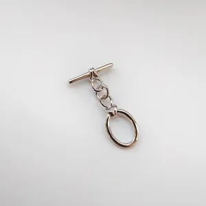 Silver metal OT clasp toggle fastener for DIY handmade necklace bracelet jewelry making
