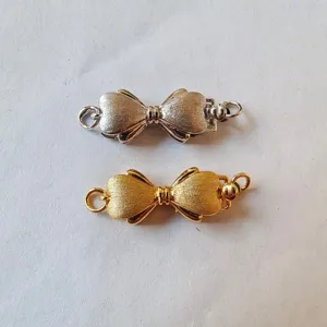 DIY Schleifen Schmuckverschluss für handgemachte Halsketten und Armbänder, Metalldetail.