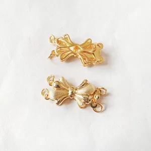 Vergoldete Schleife Halskette Verschluss DIY Schmuck Verbinder Hauptprodukt Anzeige Bild.