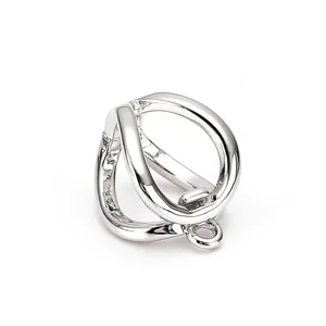 Silver pearl clasp multi-loop necklace connector jewelry finding accessory for DIY pearl jewelry