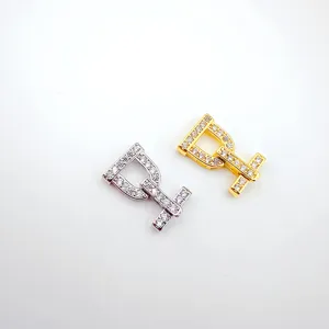 Copper Micro-Inlaid Zirconia Pearl Necklace Bracelet Clasp DIY Jewelry Accessories Multilayer Connecting Buckle
