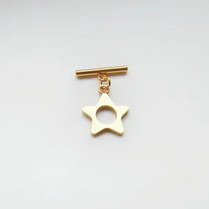 Gold stainless steel star pendant OT clasp DIY jewelry making connector finding 1pc