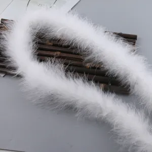 White feather boa fluffy craft trim costume accessory festival party decoration detail view