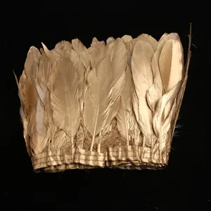 Golden goose feather trim ribbon DIY craft sewing material clothing accessories decor