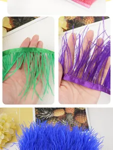 Ostrich feather trim fringe ribbon DIY sewing crafting garment apparel decoration accessories
