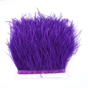 Ostrich Feather Trim Fringe Colorful Feather Ribbon For Clothing Garment Sewing DIY Craft Party Decoration