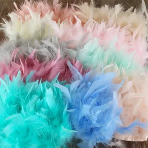 Plumes de dinde duveteuses colorées accessoires d'artisanat DIY plumes de costume