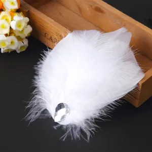 Children Dance Performance Feather Hair Clip Handmade Feather Headpiece Sweet Elegant Feather Side Clip For Girls