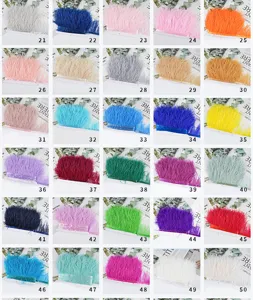 Plumas de avestruz ribete flecos cinta DIY vestido de novia ropa accesorios variantes de color