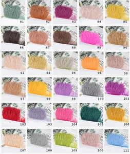 Cuadrícula de variantes de color de cinta de plumas de avestruz para costura de boda DIY.
