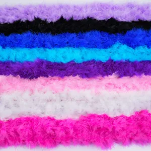 Ingrosso Striscia Piatta di Piume di Tacchino Confezione Bouquet Decorazione Fatta a Mano Abbigliamento per Prestazioni Accessori Copricapo Artigianato