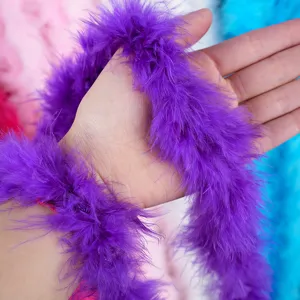 Boa di piume di tacchino viola 1m nastro soffice per abbigliamento artigianat e confezione fiori