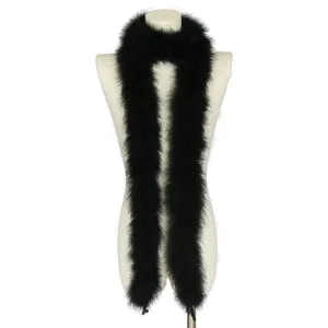 Black feather boa fluffy scarf luxury fashion clothing accessory for party and dress up