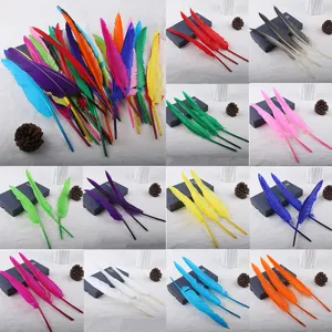 Plumas de Ganso Coloridas Material de Pluma para Manualidades DIY Accesorios Hechos a Mano Decoración de Arte