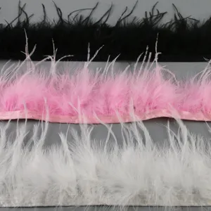 Straußenfeder Besatz Truthanfeder Band DIY Handwerk Kostüm Nähen Kleidungszubehör