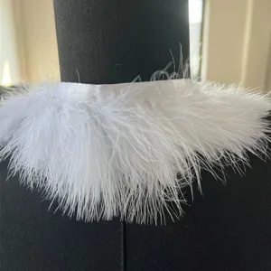 Gargantilla de plumas blancas collar adorno de plumas accesorio de disfraz DIY moda