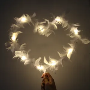 DIY Ailes d'Ange Plume d'Oie Décoration de Gâteau Fête d'Anniversaire Romantique Mariage Ornements Décoratifs en Plumes