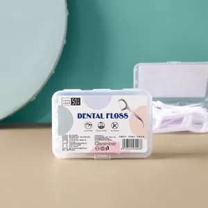 Boite de batonnets de fil dentaire 50 pieces ultra fin soin bucco-dentaire pratique
