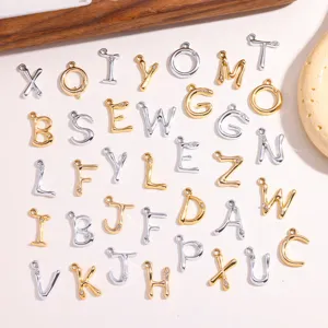 DIY métal alliage strass alphabet lettres pendentifs pour colliers bracelets faits main.