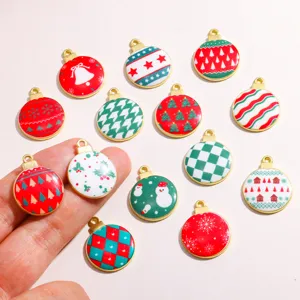 DIY Natale in lega ciondoli goccia d'olio charm per la creazione di gioielli.