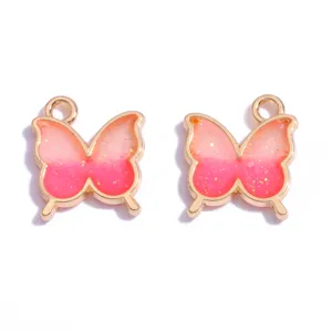 DIY Legering Vlinder Hars Hangers Verloop Glitter Sieraden Maken Accessoires
