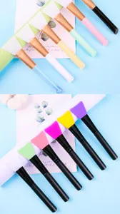Silicone facial mud mask brush soft applicator tool for spa makeup beauty care daily use clean.