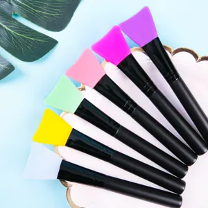 Colorful silicone face mask brush set soft head mud applicator facial beauty spa tool clean