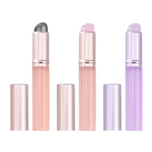 Draagbare Mini Siliconen Lippenpenseel Met Deksel Ronde Kop Concealer Kwast Voor Lippenstift Blenden Make-Up Tool Vrouwen