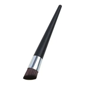 Angled foundation makeup brush detail for smooth liquid base and flawless concealer application.