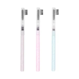 3 In 1 Make-Up Pinsel Augenbrauen Wimpernkamm Concealer Pinsel Tragbare Kunstfaser Kunststoffgriff Gesicht Schönheit Werkzeug