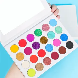 24 Color Eyeshadow Palette Glitter Shimmer Matte Makeup Cosmetic Set Vibrant Multi-Color Eye Shadows