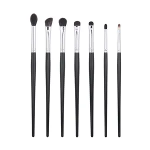 Professionele Make-up Borstels Geitenhaar Oogschaduw Eyeliner Concealer Borstel Set Met Koperen Beslag Houten Handvat