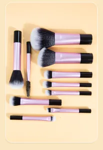 10 Stk Mini Make-up Pinsel Set Tragbare Reise Puder Rouge Lidschatten Pinsel Kit Pro