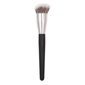 Professional Angled Foundation Brush Teardrop Shape Makeup Brush With Synthetic Fibers Black Wooden Handle For Liquid Makeup BB Cream Concealer Beauty Tools