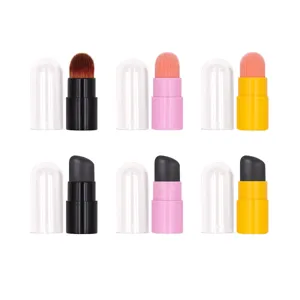 Mini Silicone Lip Brush With Dustproof Cover Portable Pocket Makeup Brush For Lipstick Lip Gloss Blending Precision Makeup Tool For Women
