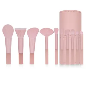Mini Rosa Matt Make-up Pinsel Set Super Weiche Synthetikfaser Tragbare Puder Rouge Lidschatten Pinsel Reise Kosmetik Werkzeuge