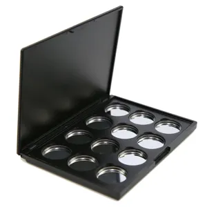 12-Löcher magnetische Lidschatten Palette leere Box schwarze DIY Make-up Aufbewahrung.
