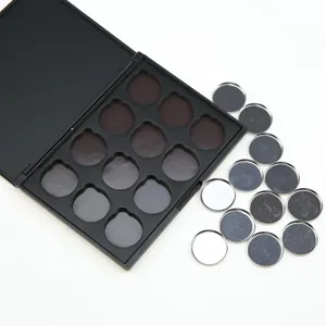 Leere magnetische Make-up Palette mit 12 niedlichen Formpfannen für DIY Lidschatten.