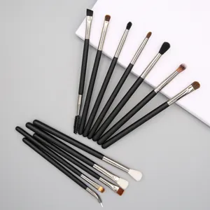 Kit de 12 pinceaux de maquillage pour les yeux professionnels pour fard à paupières