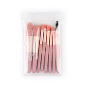 Mini ensemble de pinceaux de maquillage poil doux manche en bois outils de beauté voyage