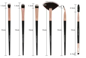 12pcs eye makeup brush set soft bristle eyeshadow blending detail eyeliner cosmetic tools.