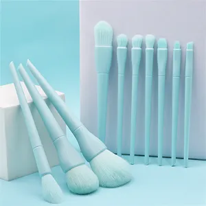 Candy Color Makeup Brush Set Professional Soft Synthetic Fiber Powder Eyeshadow Blending Cosmetic Tools With PU Pouch